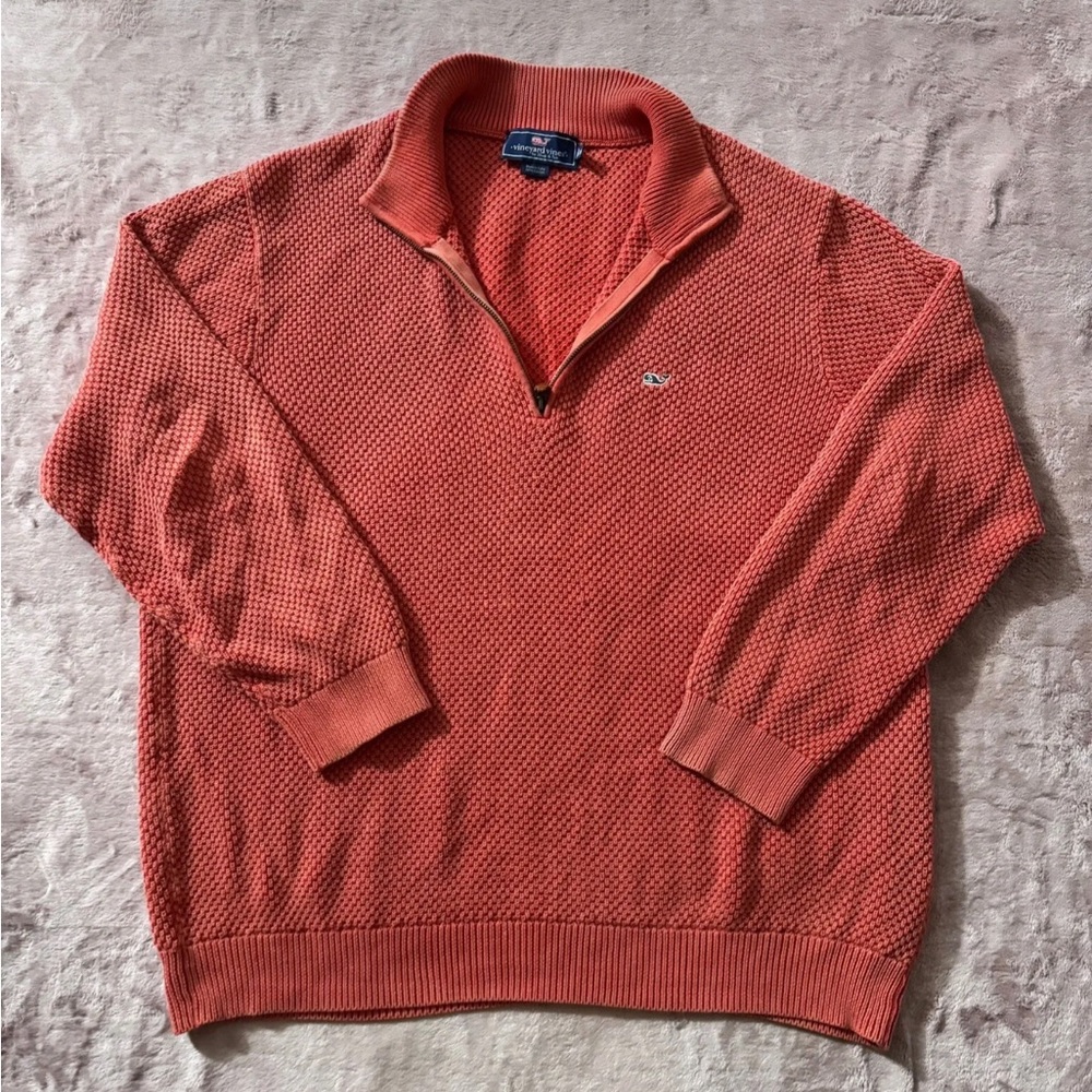 Vineyard Vines Men's 1/4 Zip Pullover‎ Sweater Front Logo Size XLarge